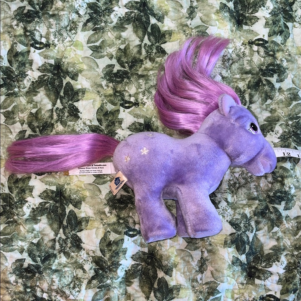 Vintage Purple My Little Pony Stars Plush Pony with Pink Mane‎ Great Condition - Picture 6 of 6
